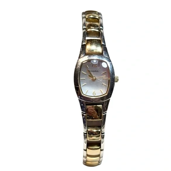 W1 WOMAN'S FOSSIL F2 ES9525 STAINLESS STEEEL-GOLD TONE  30M WATCH 5066 - Picture 15 of 15